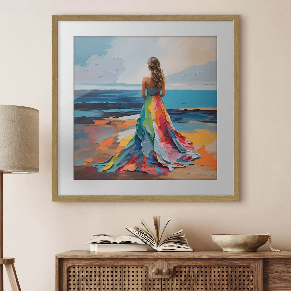 Poster Femme au bord de la mer f38171