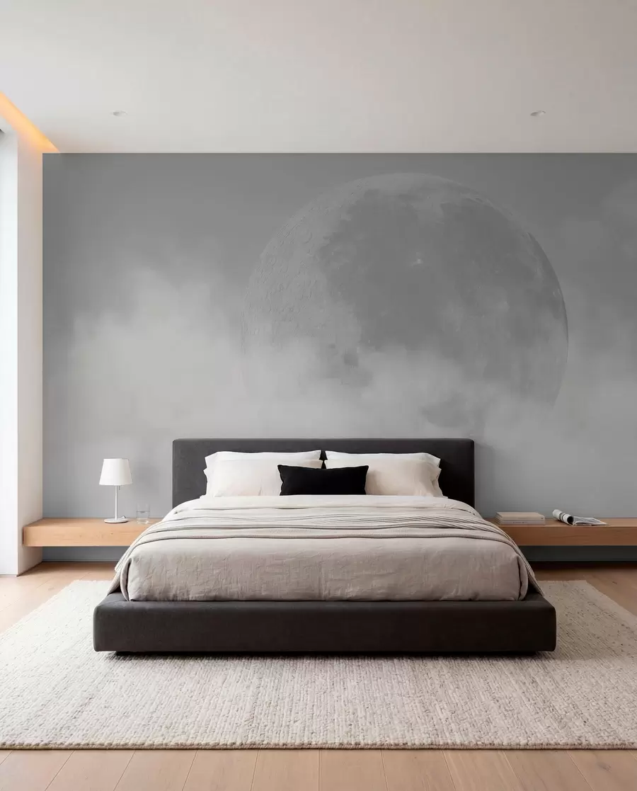 Papier peint Lune dans un ciel argenté w00548v1