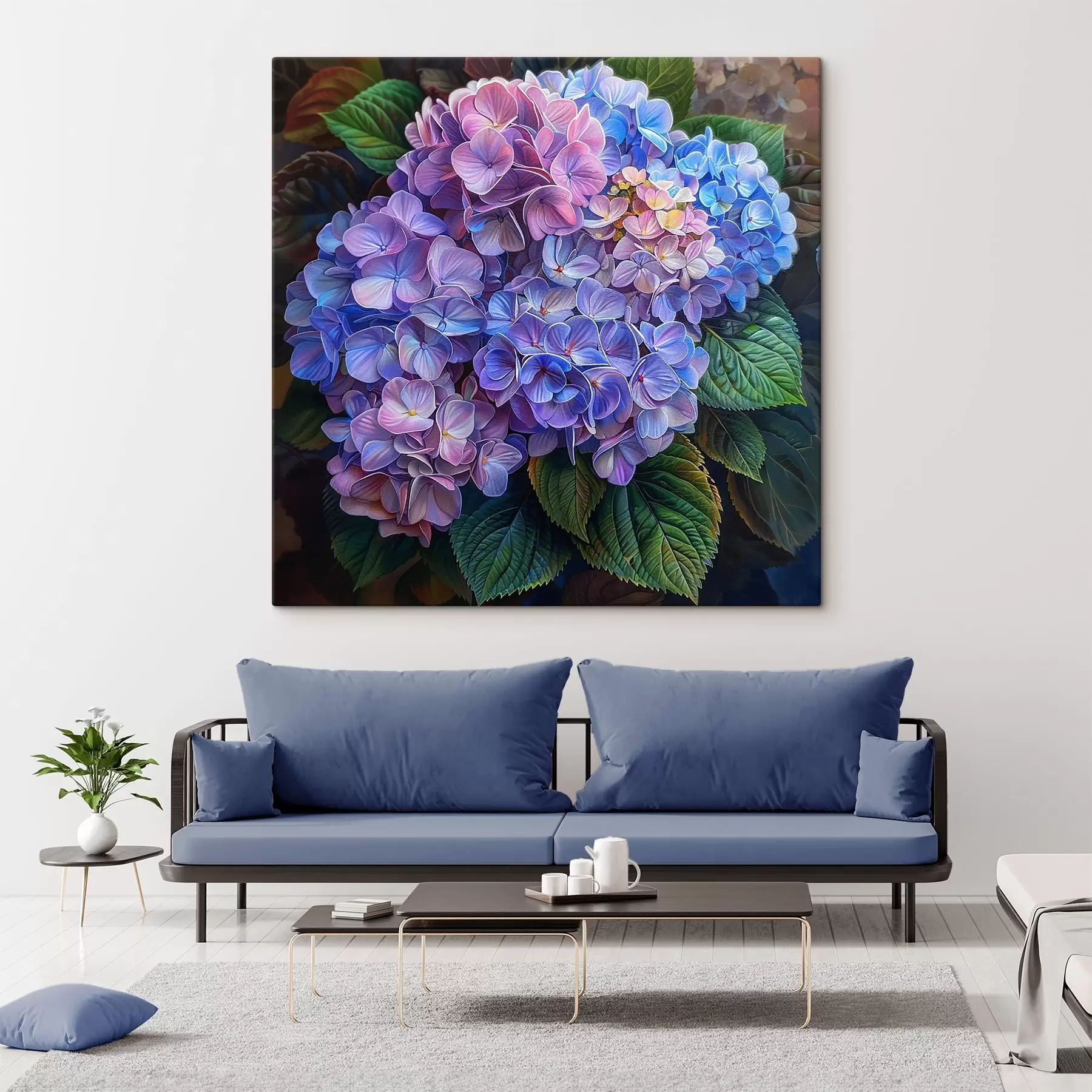 Papier peint Chic bouquet d'hortensias s38246