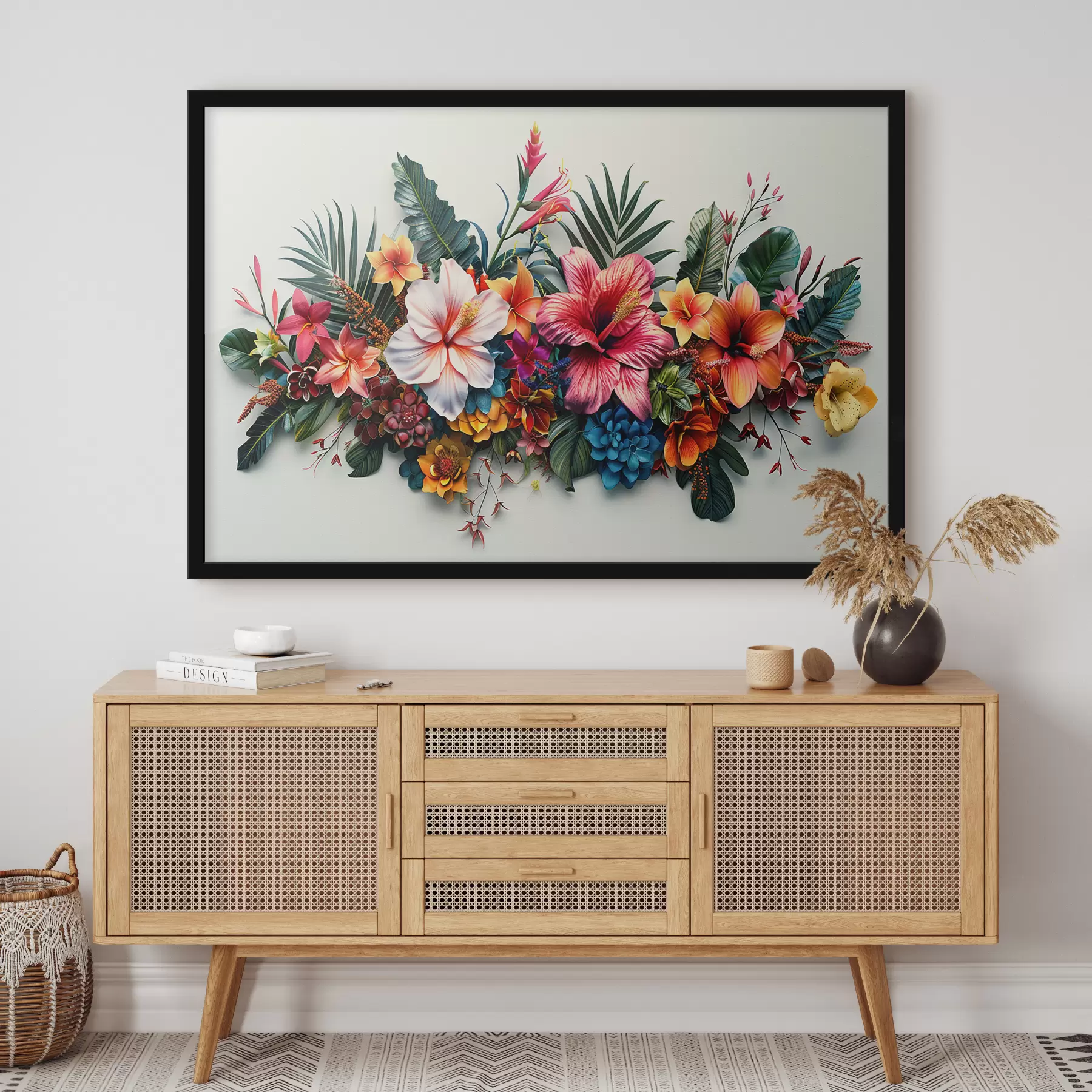 Papier peint Composition florale tropicale f38243