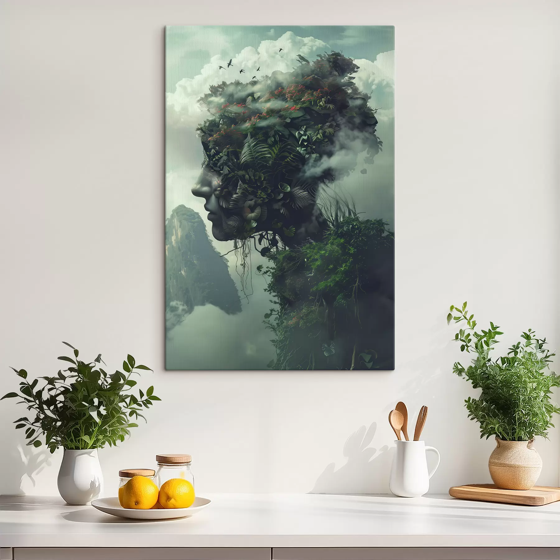Papier peint Visages en montagne s38262