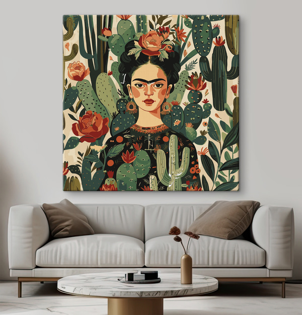 Frida de style vert en cactus