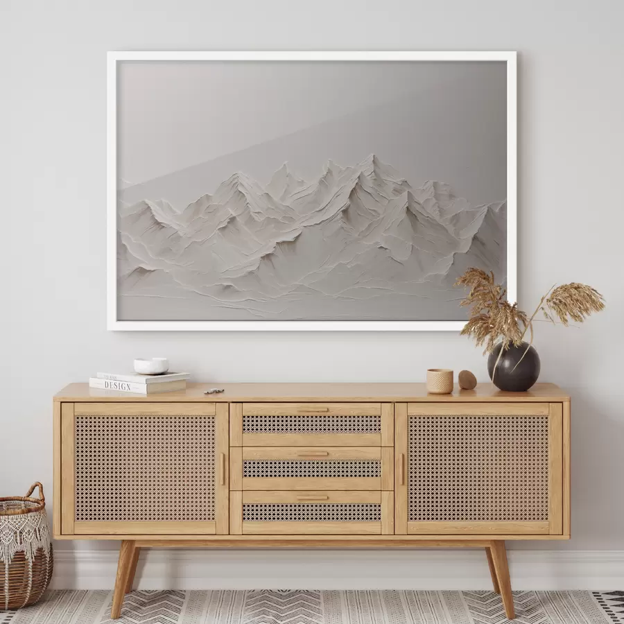 Papier peint Montagnes blanches à l'acrylique f38306