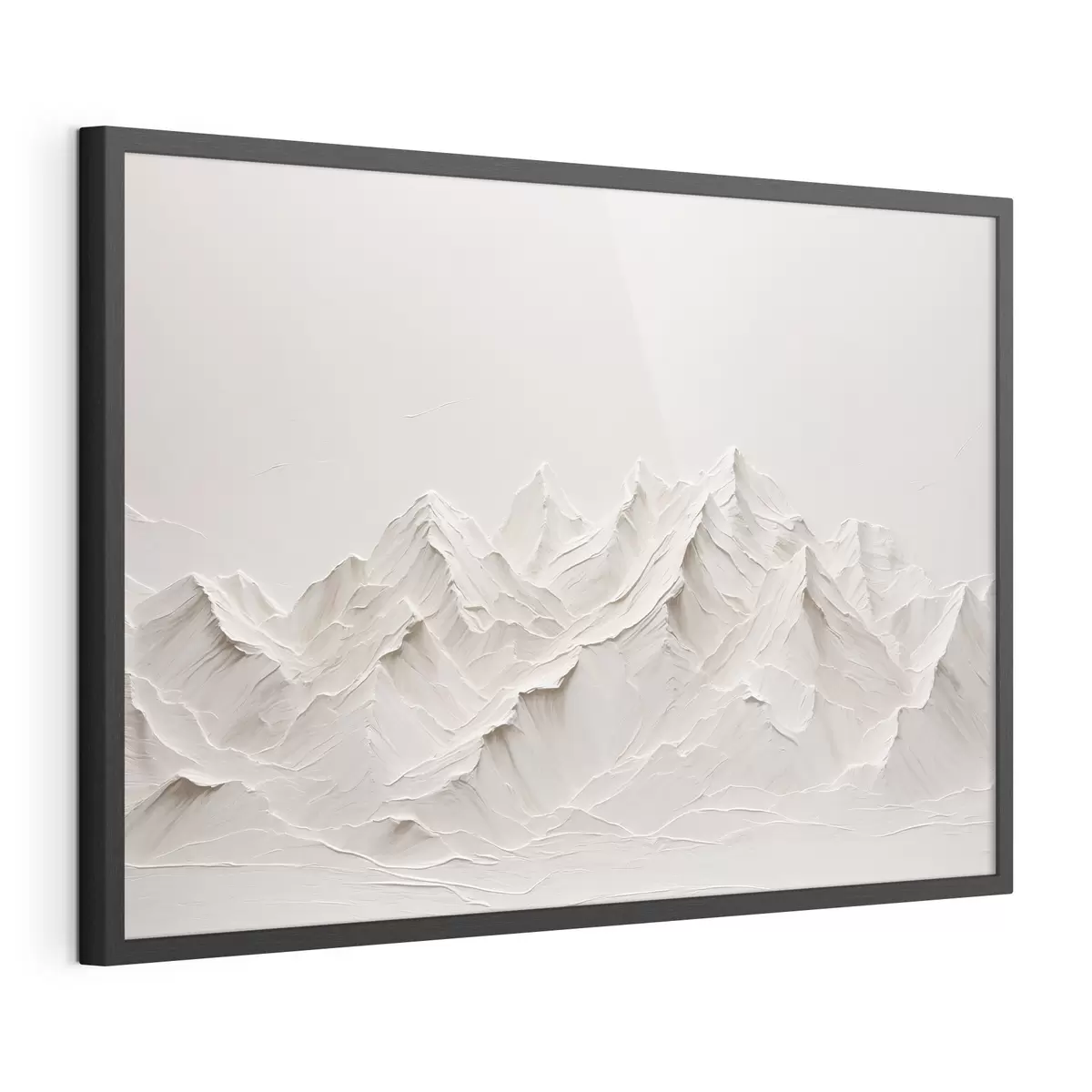 Poster Montagnes blanches à l'acrylique f38306