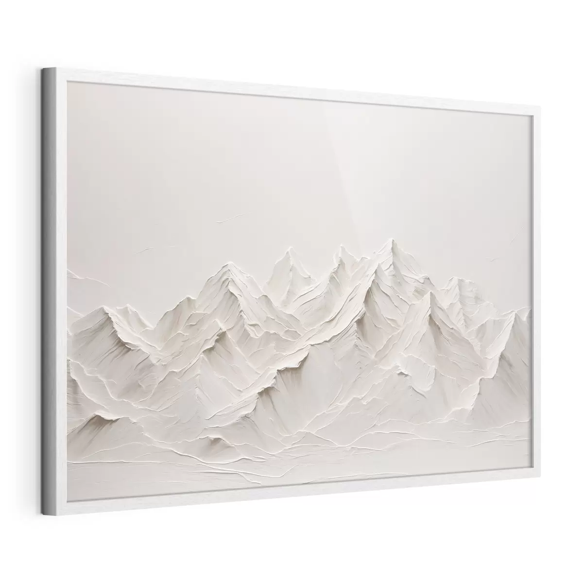 Poster Montagnes blanches à l'acrylique f38306