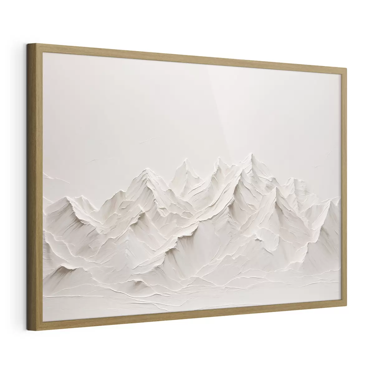 Poster Montagnes blanches à l'acrylique f38306
