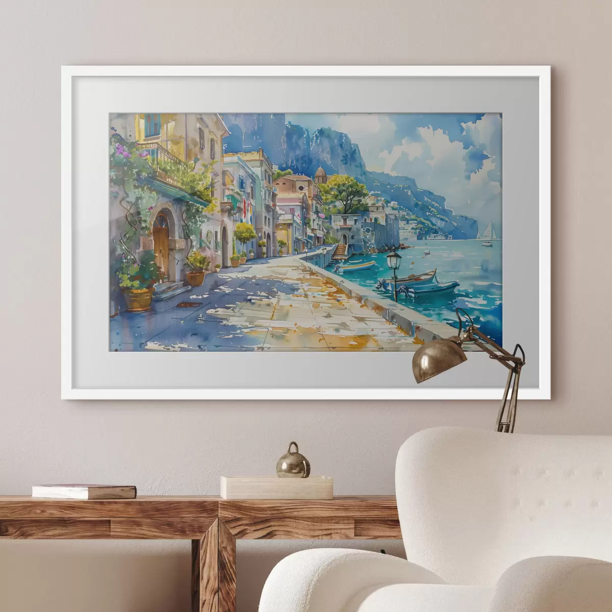 Poster Remblai au bord de la mer f38449