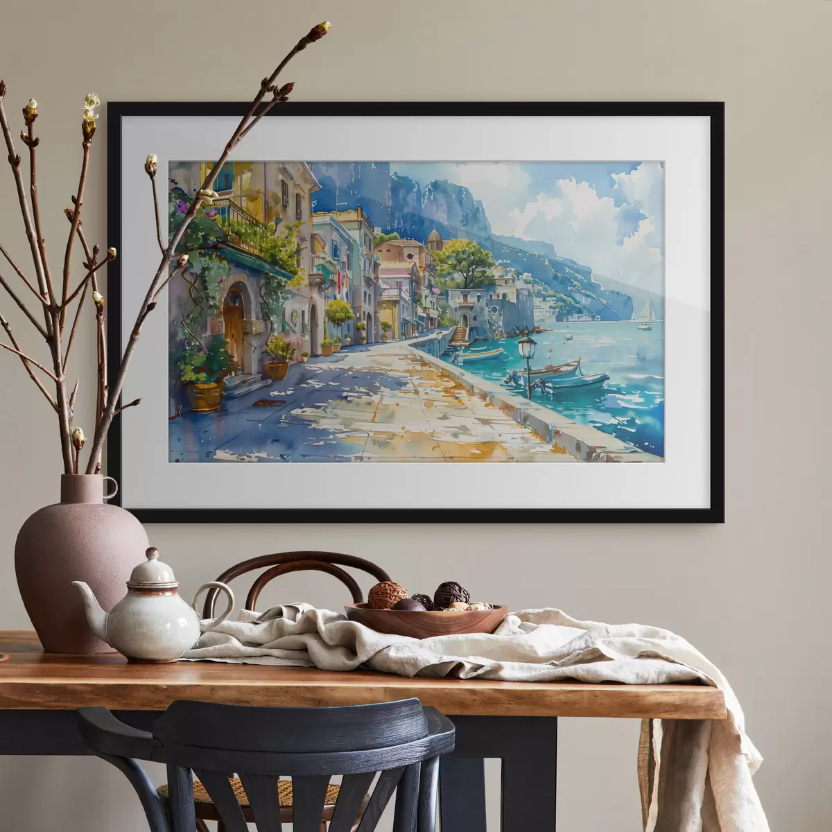 Poster Remblai au bord de la mer f38449