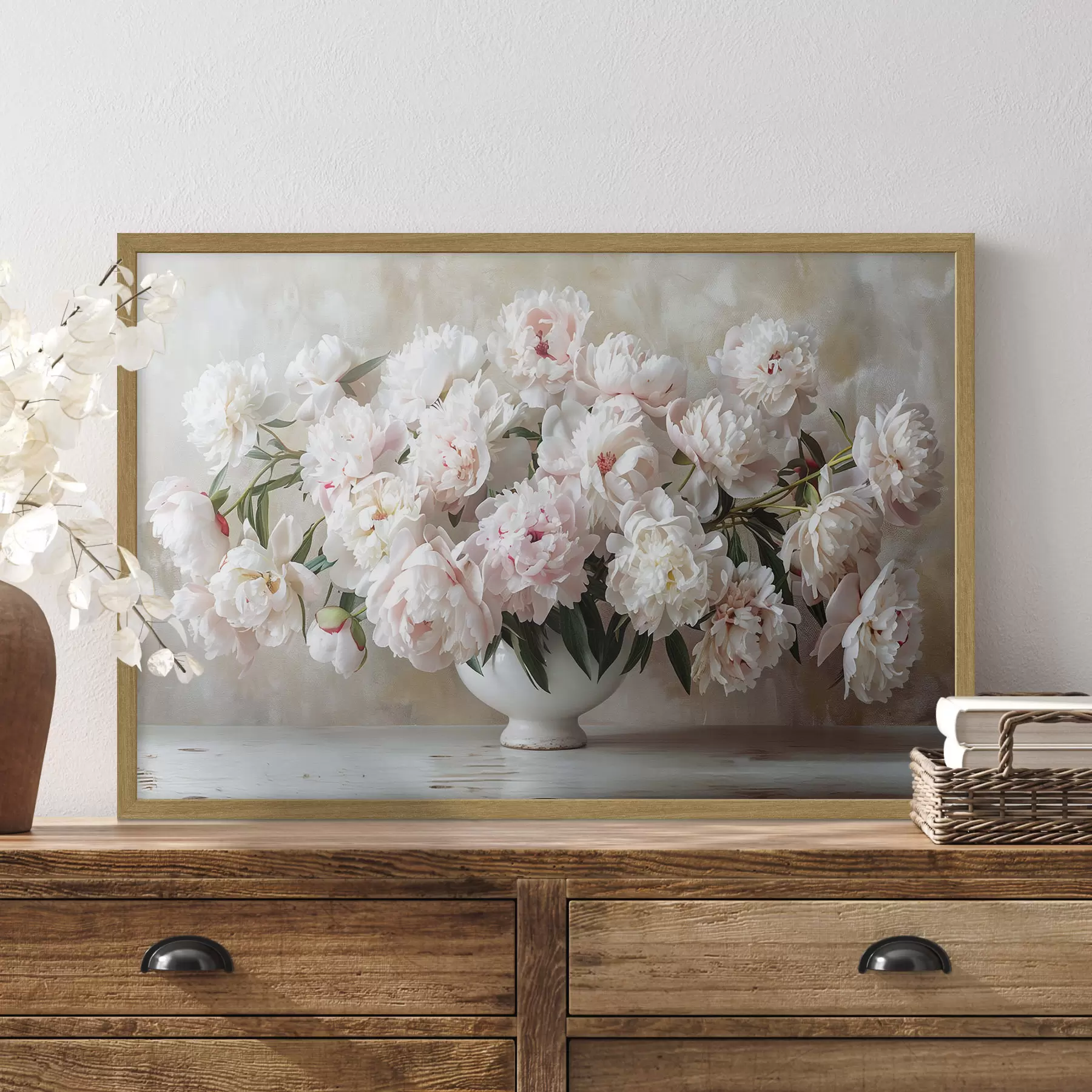 Papier peint Pivoines légères dans un vase f38461