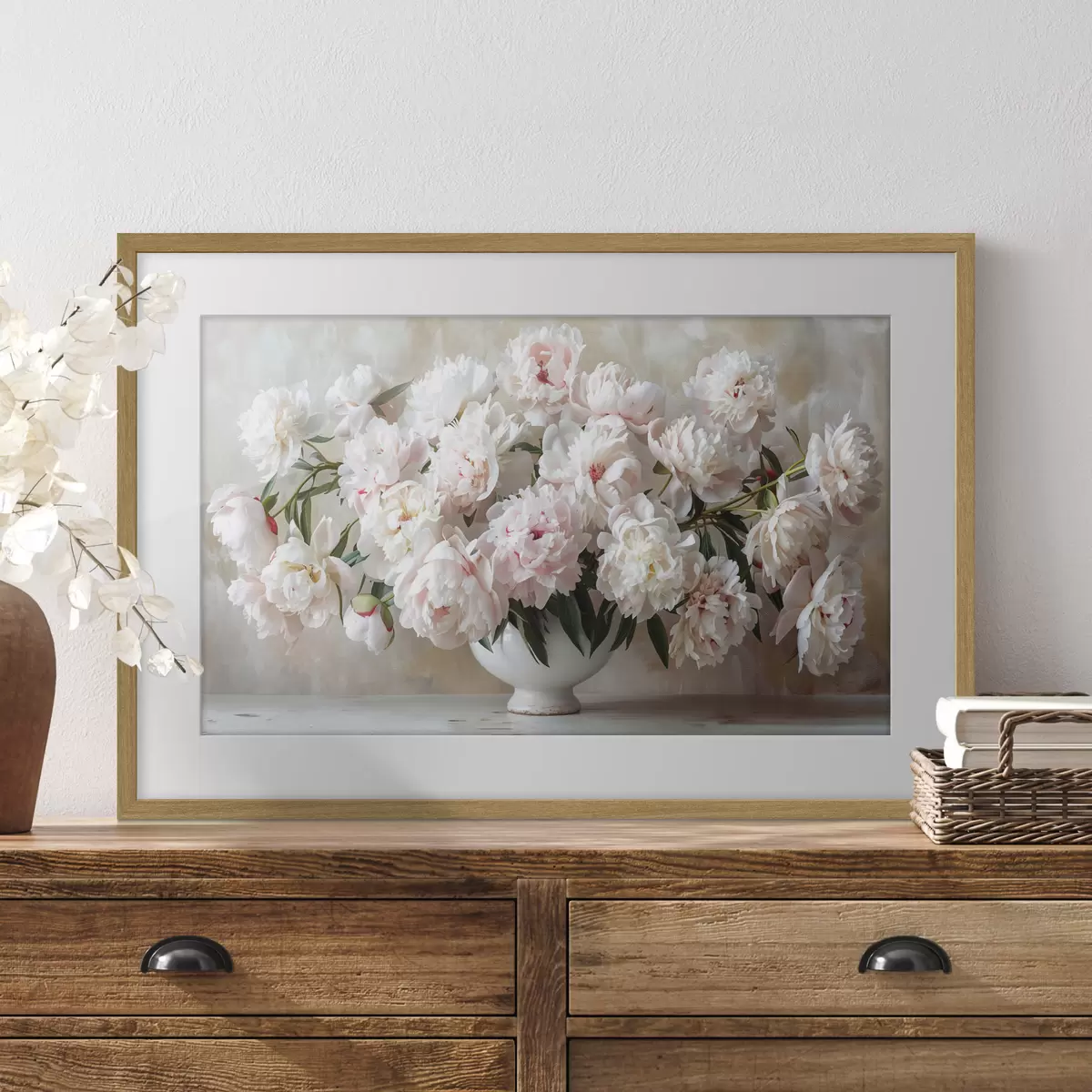 Poster Pivoines légères dans un vase f38461