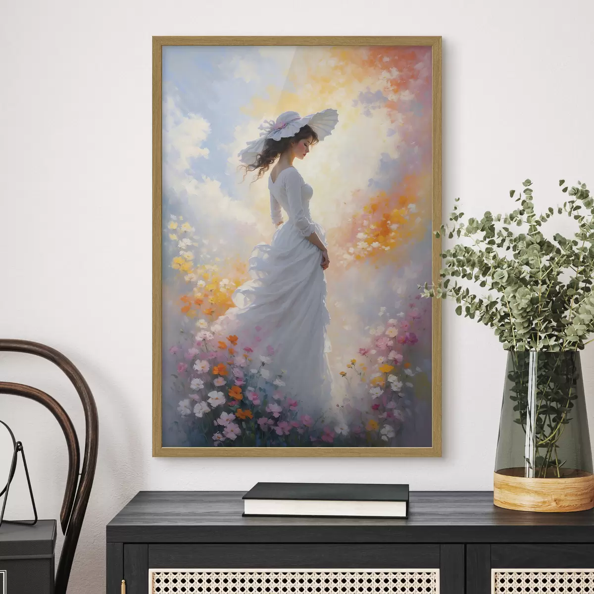 Poster Fille en fleurs f38570