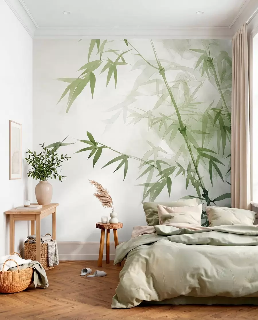 Papier peint Branches avec feuilles aquarelle w00687