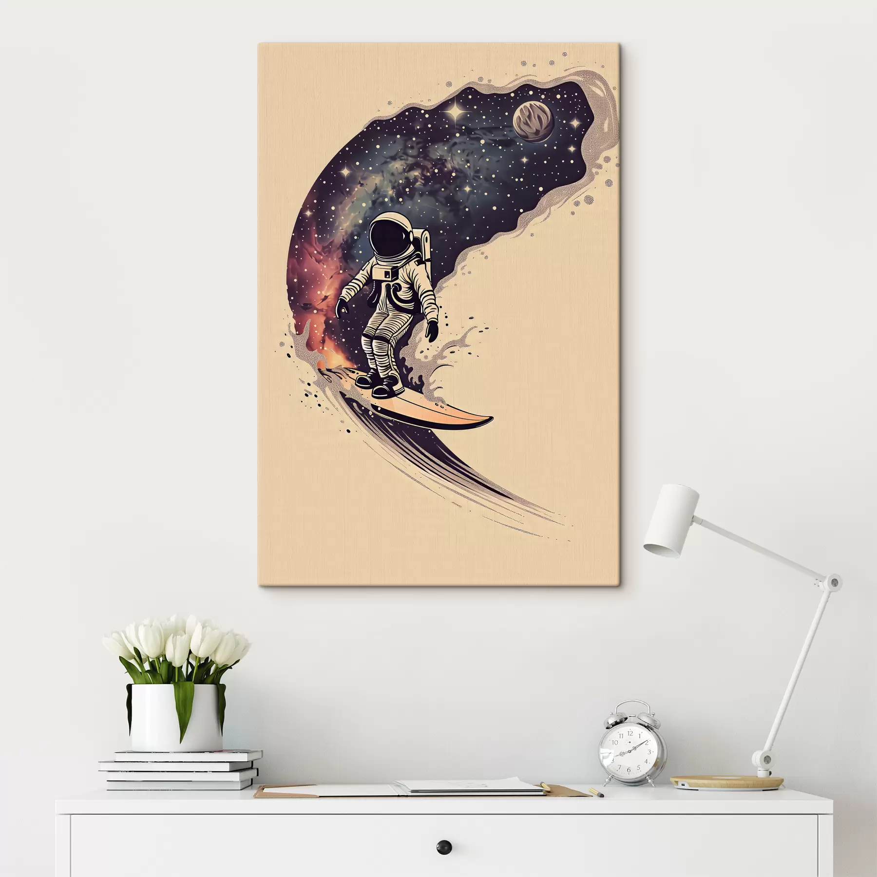 Tableau Surfeur astronaute s38636