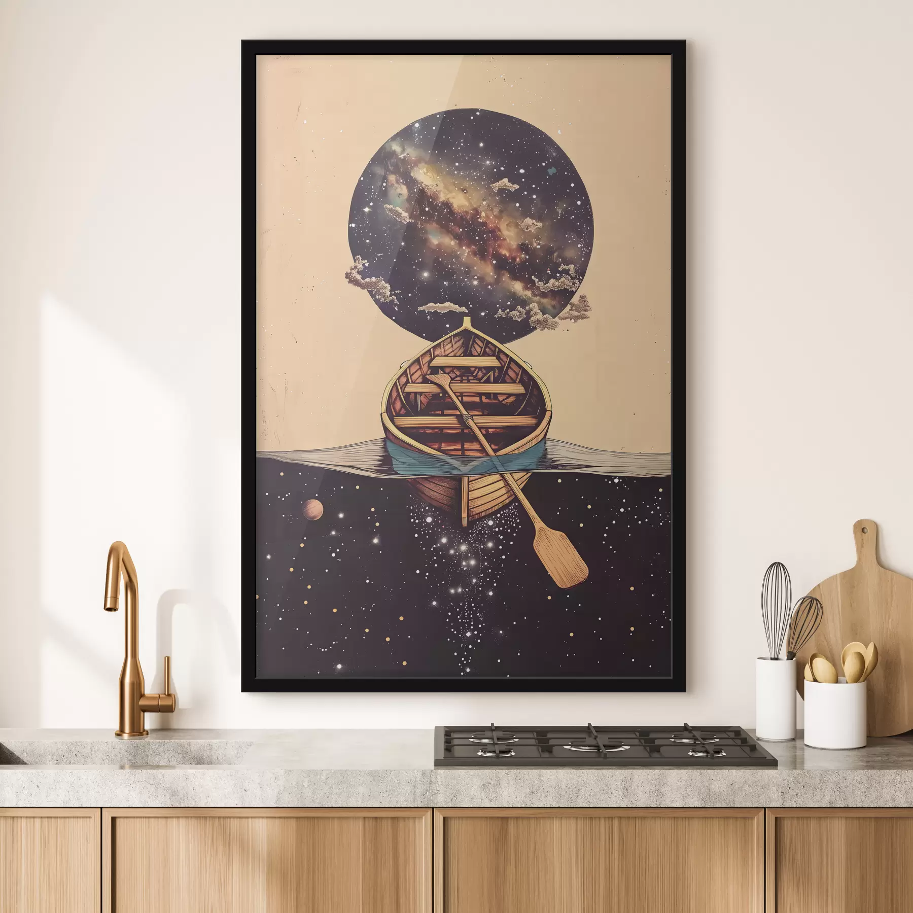 Papier peint Bateau de style spatial f38635