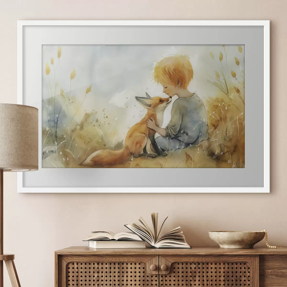 Poster Le Petit Prince et le renard f38790