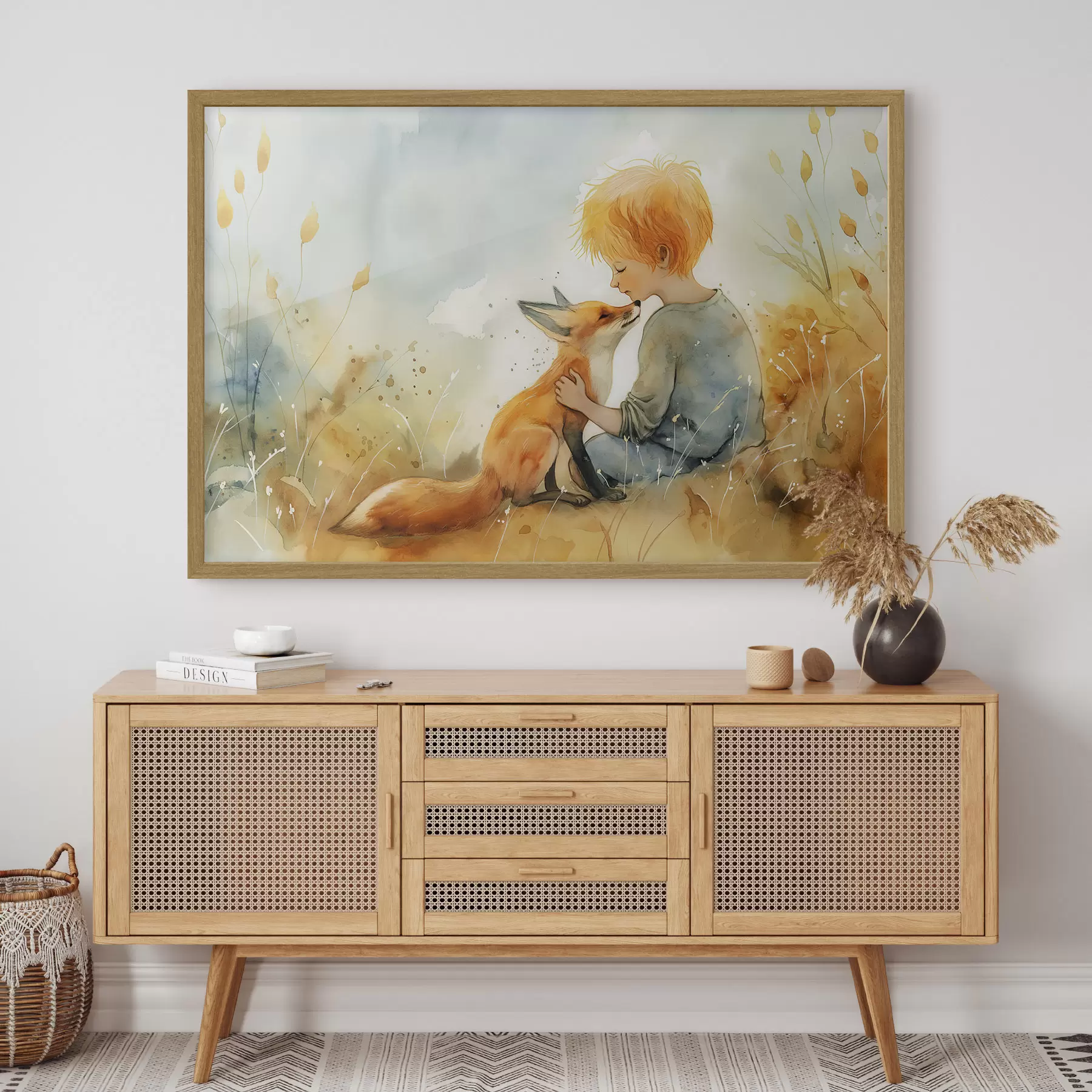 Papier peint Le Petit Prince et le renard f38790