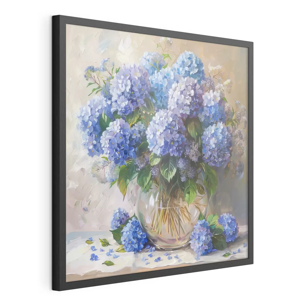 Poster Hortensias bleus sur la table f38709
