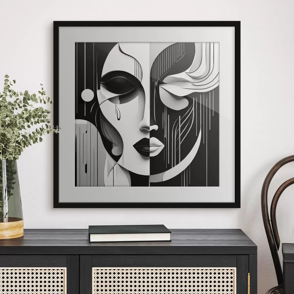 Poster Masque noir et blanc f38850