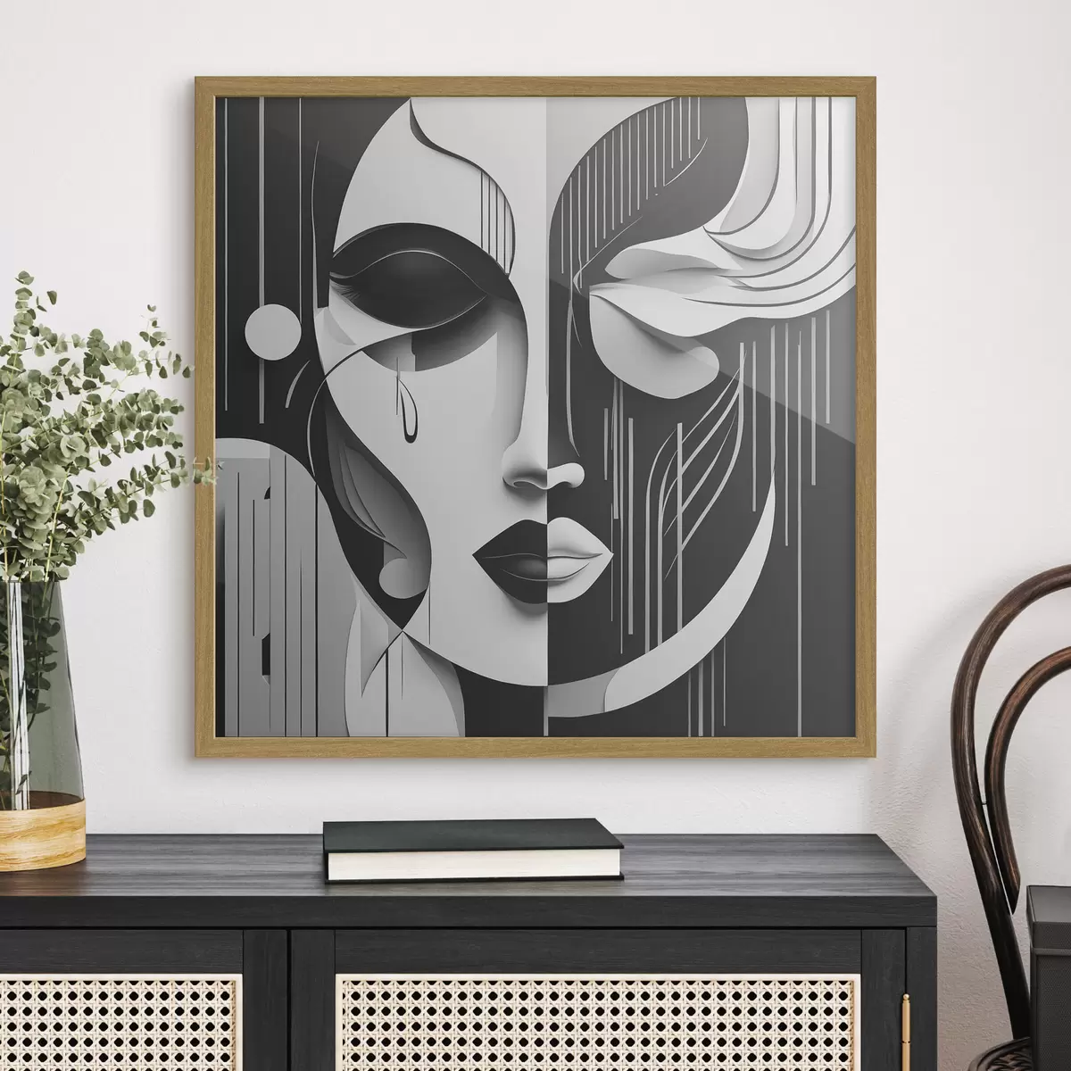 Poster Masque noir et blanc f38850