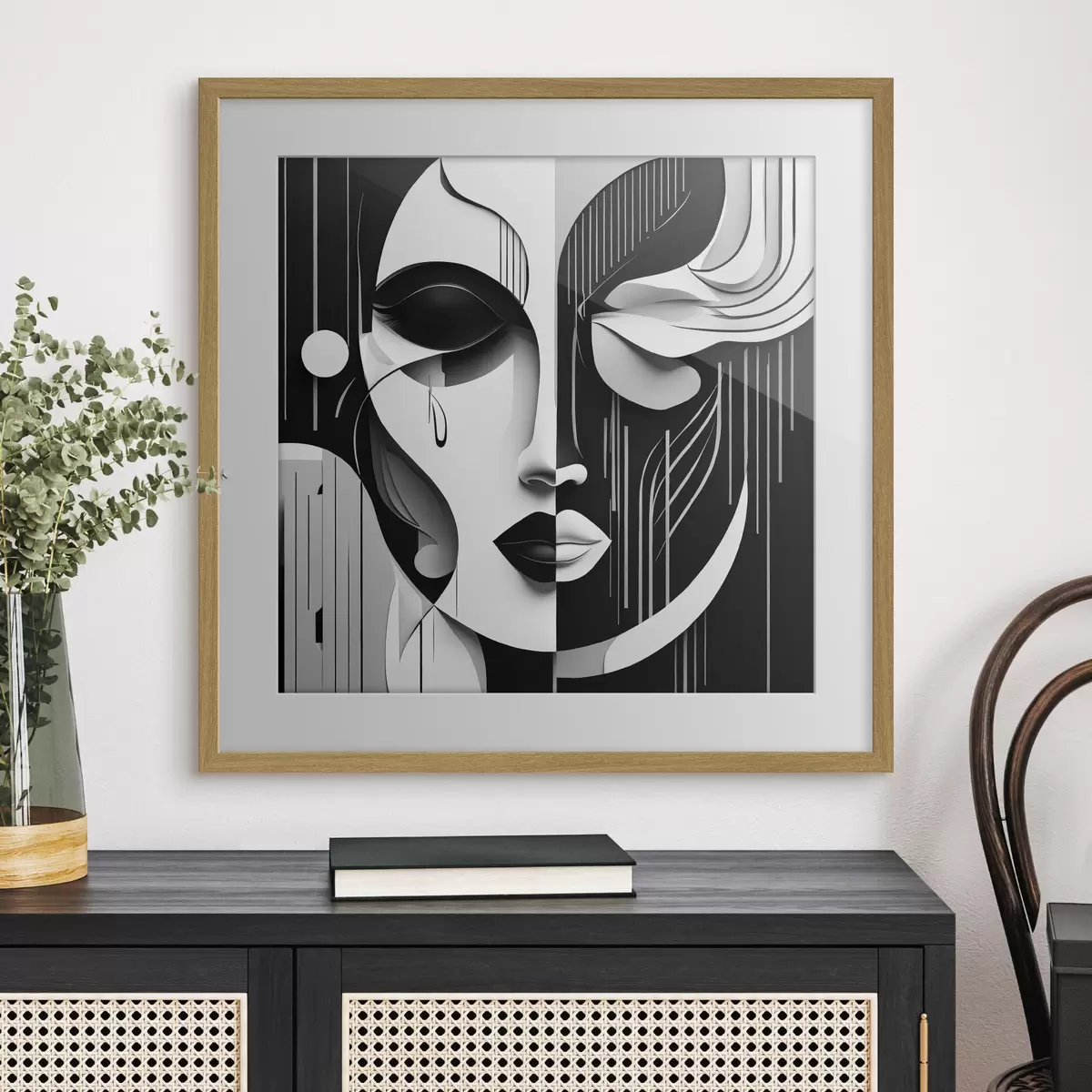 Poster Masque noir et blanc f38850