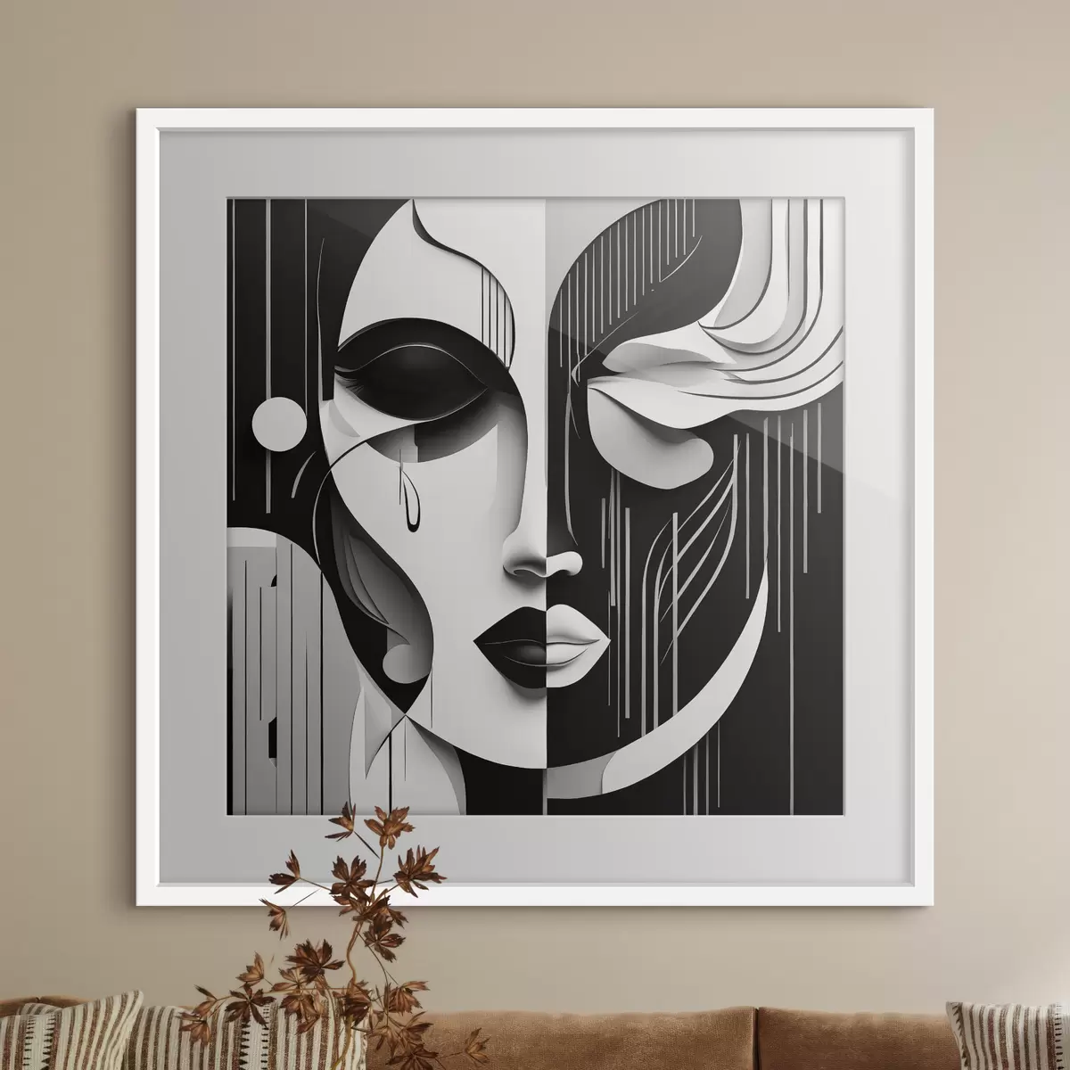 Poster Masque noir et blanc f38850