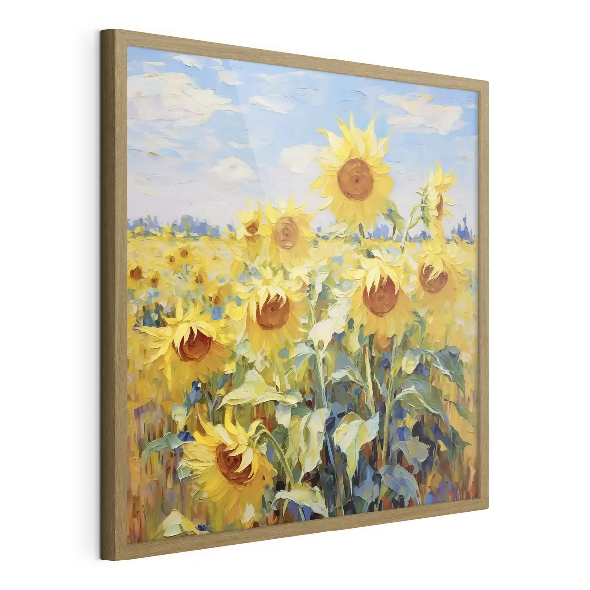 Poster Le soleil pousse au champ f38953