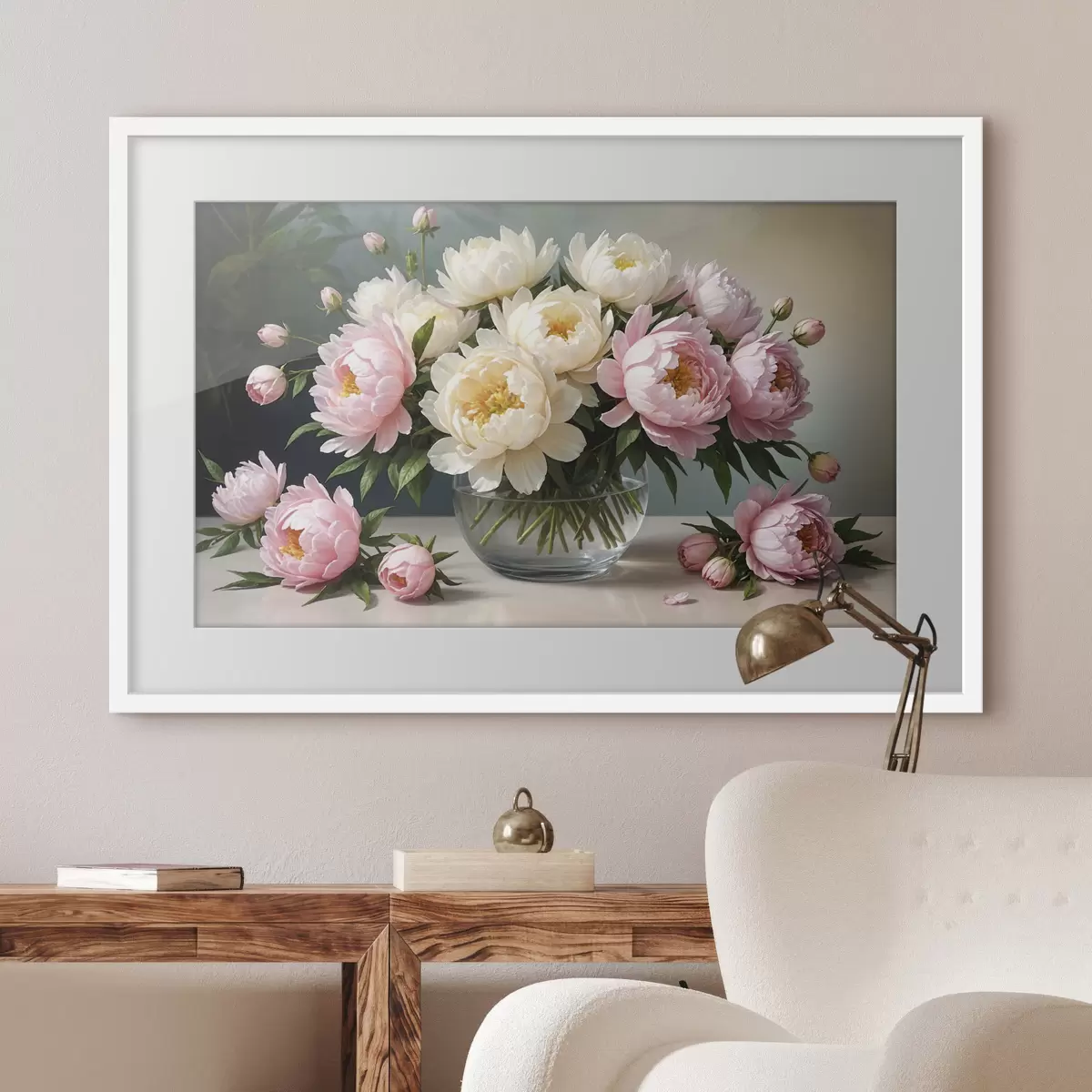 Poster Pivoines et harmonie f38967