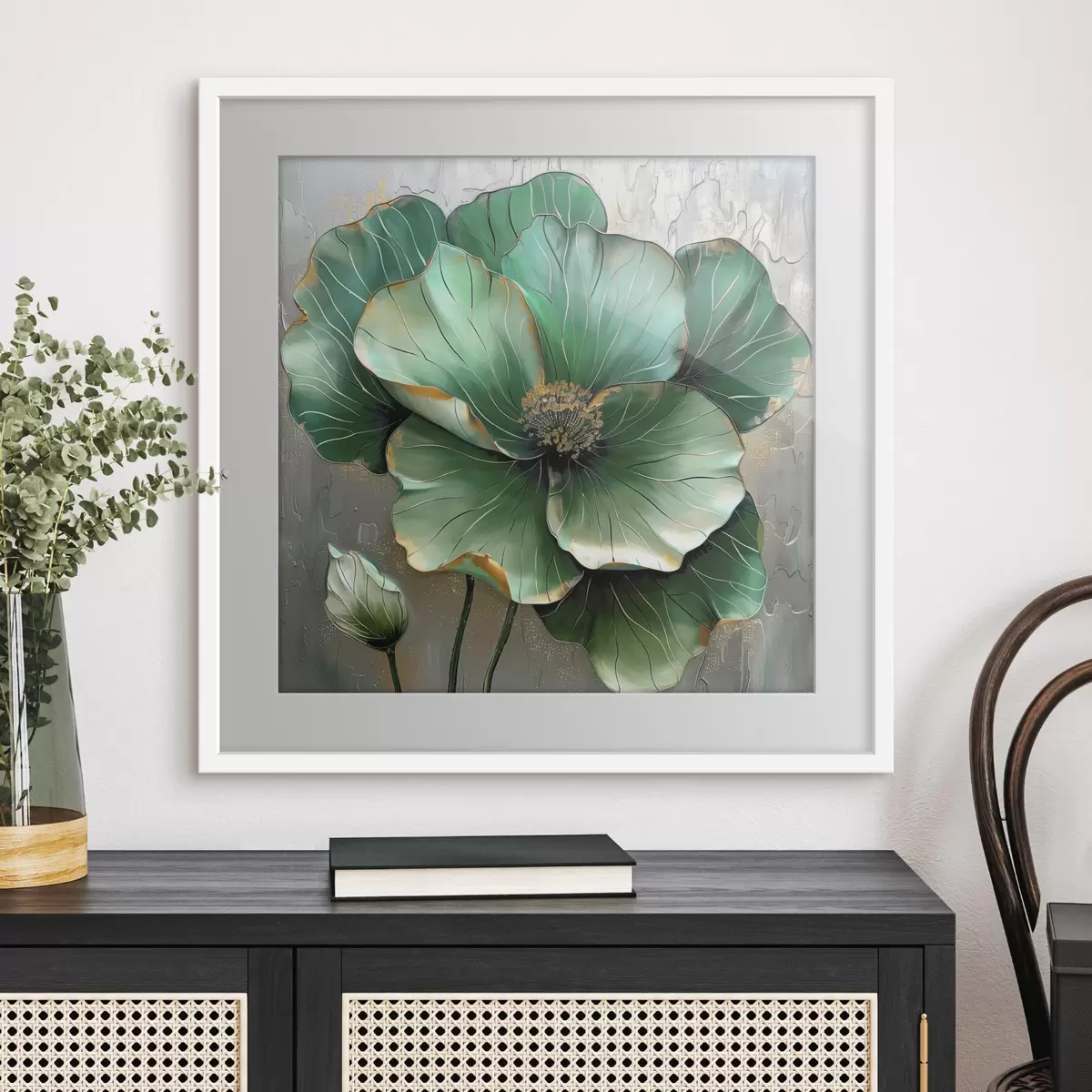 Poster Grande fleur abstraite f39013