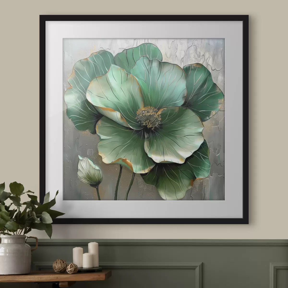 Poster Grande fleur abstraite f39013