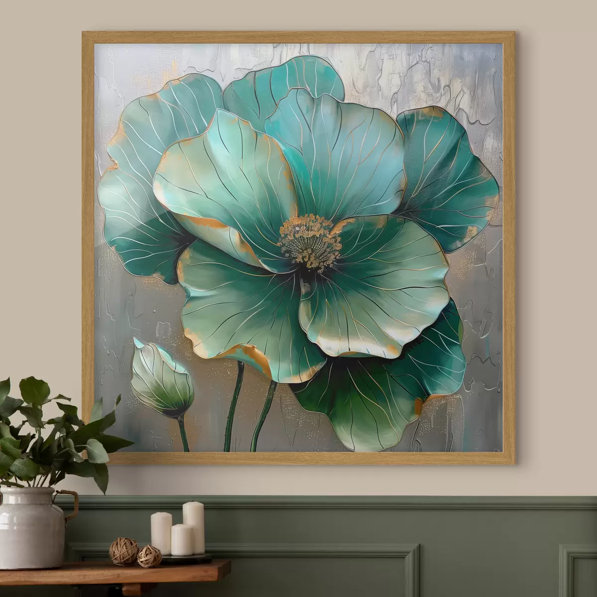 Poster Grande fleur abstraite f39013