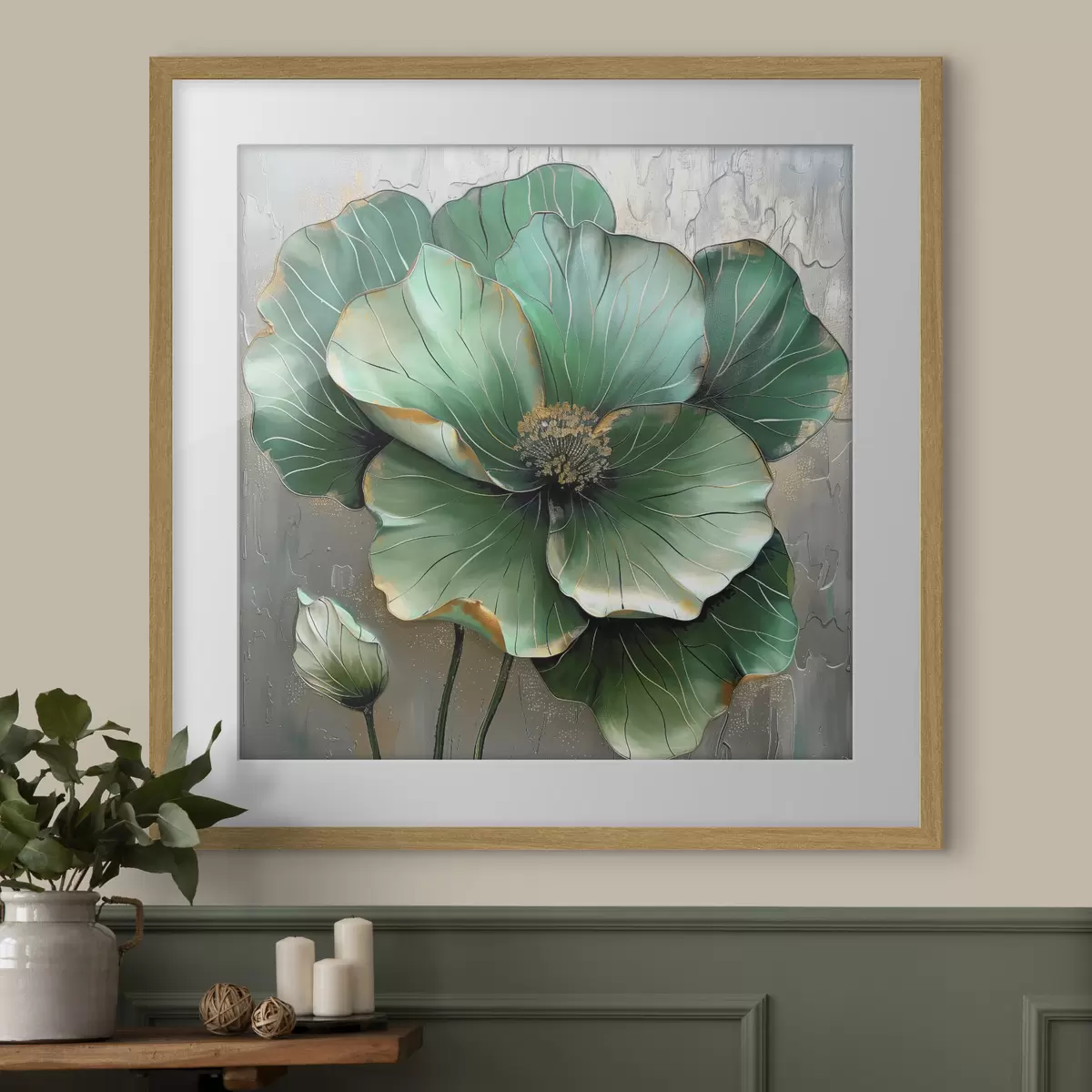 Poster Grande fleur abstraite f39013