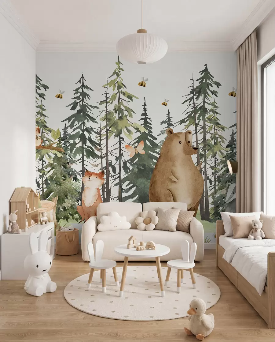 Papier peint Forêt et étincelle w00905