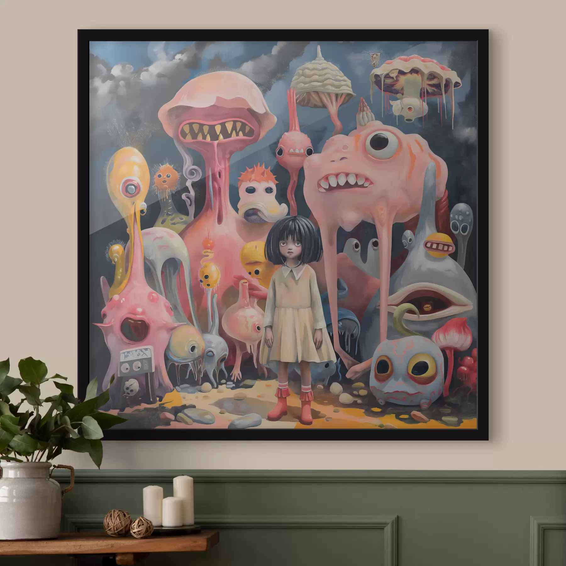 Papier peint Une fille et des monstres f39103