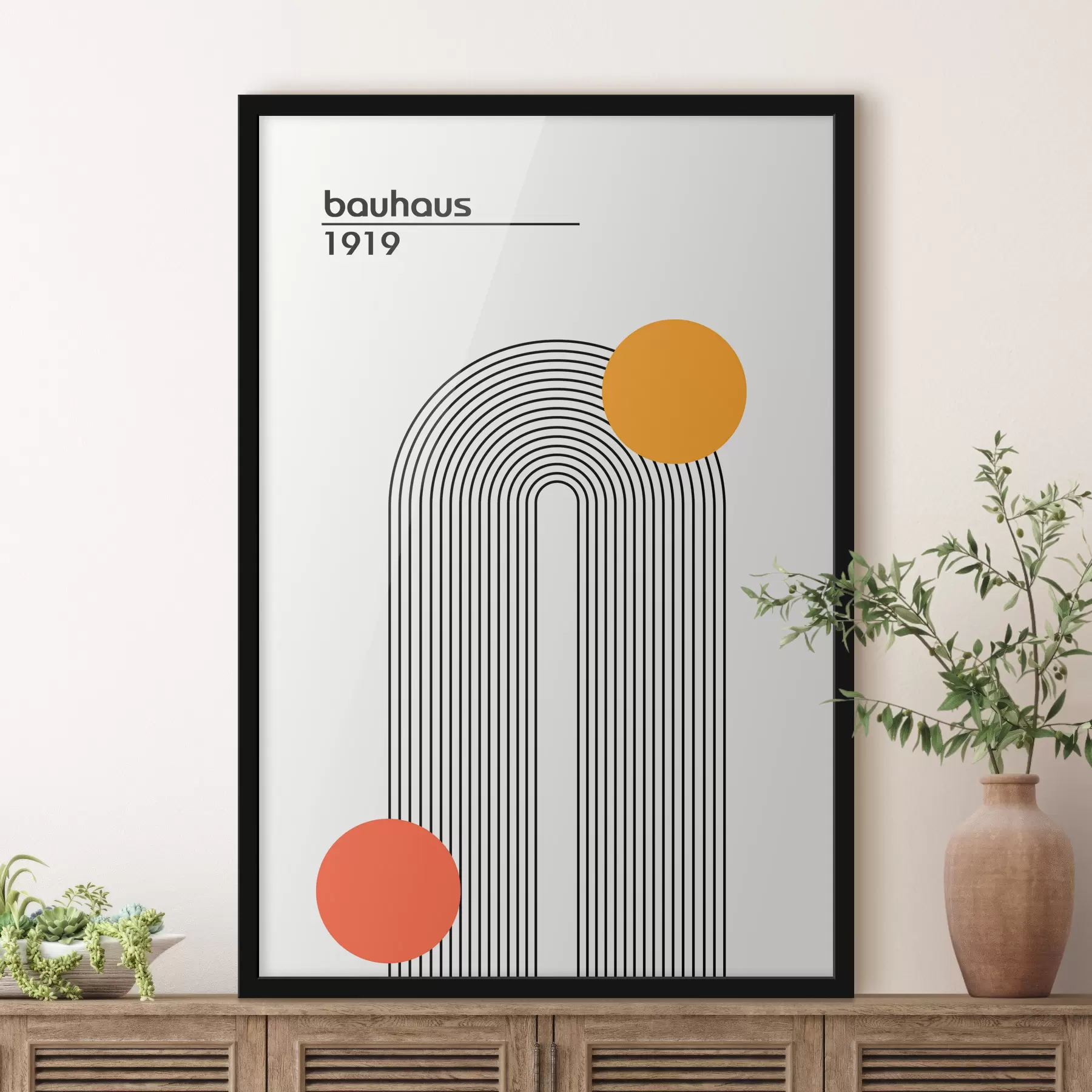 Tableau Abstraction géométrique du Bauhaus f39260