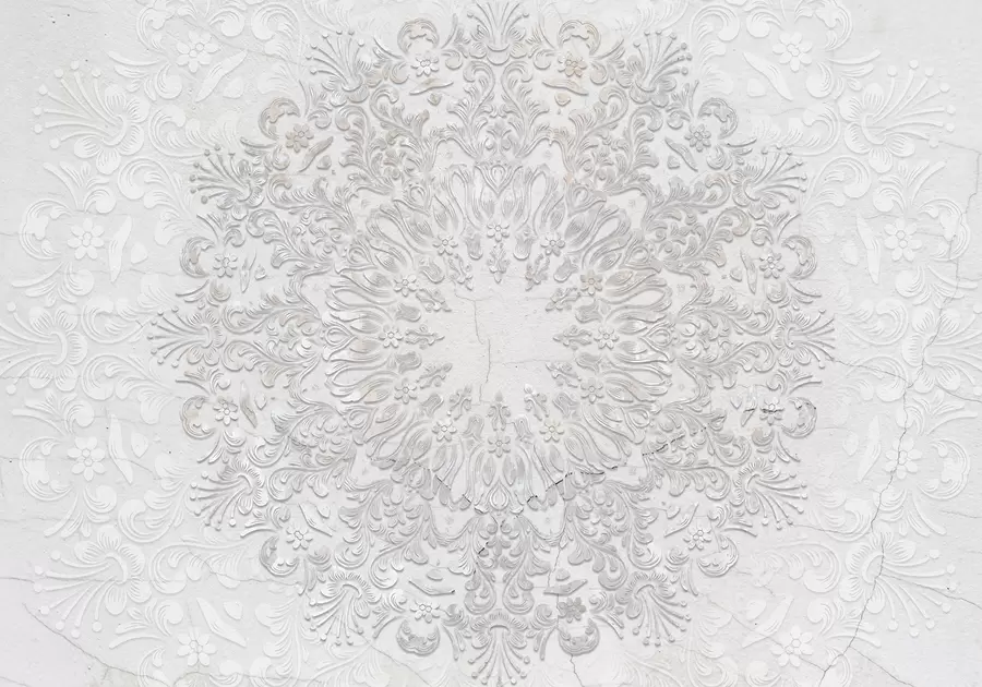Papier peint Un imprimé mandala très détaillé créant un motif de dentelle magnifique et délicat w01249