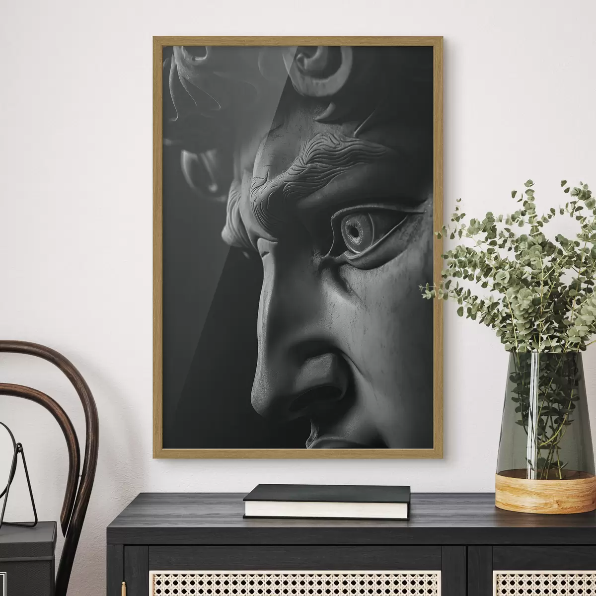 Poster portrait en gros plan de David de profil f26124