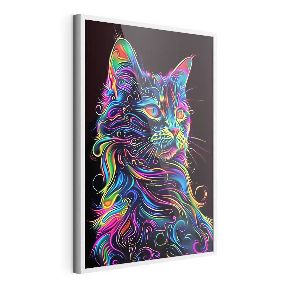 Poster Chat multicolore f39311
