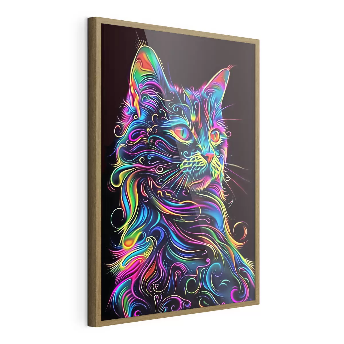 Poster Chat multicolore f39311