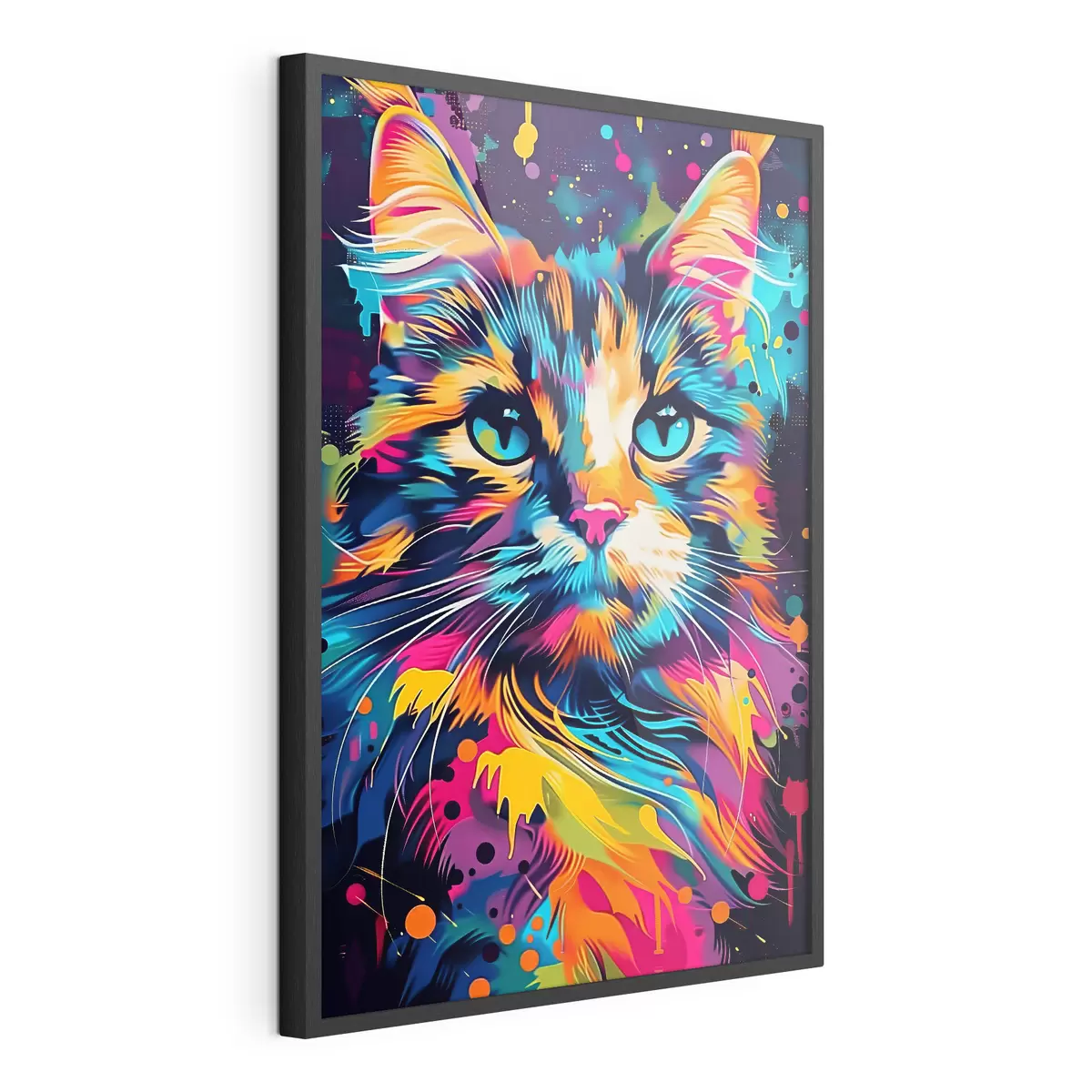 Poster Chat en couleurs f39314