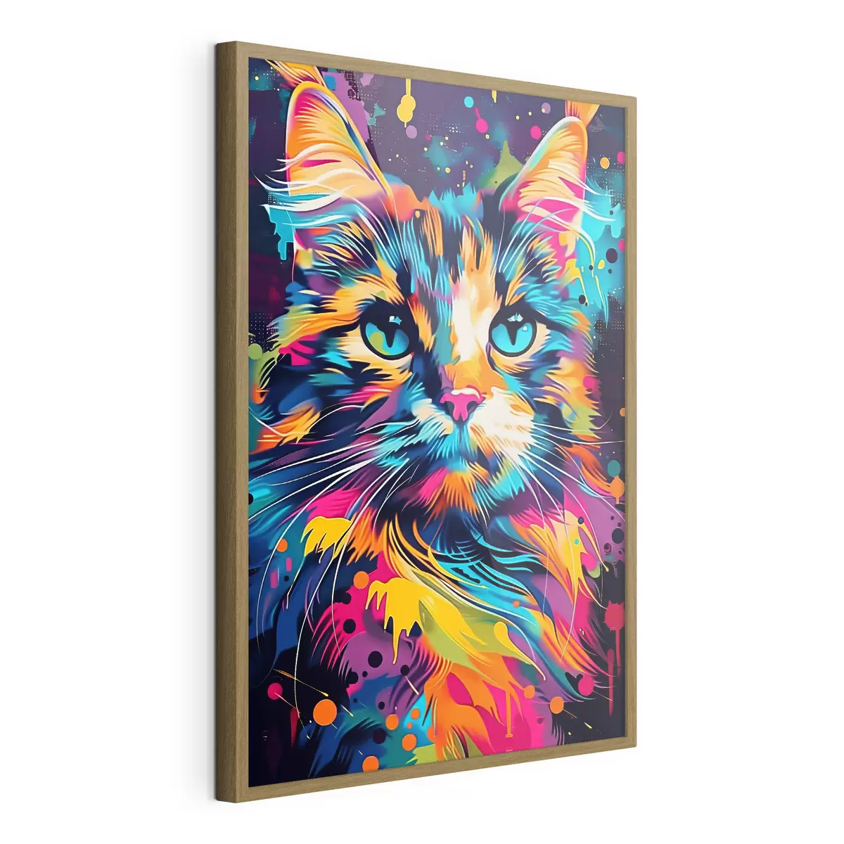 Poster Chat en couleurs f39314