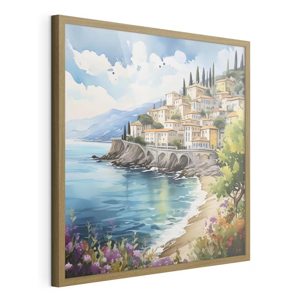 Poster côte pittoresque dans une ville italienne f39298