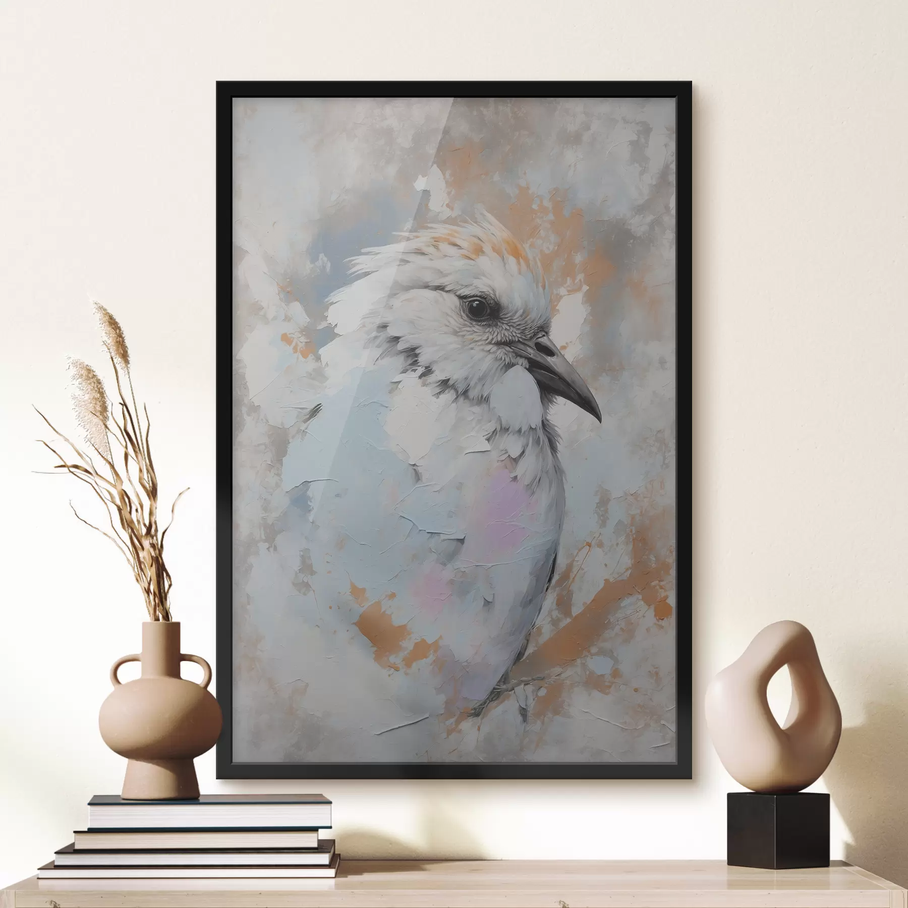 Papier peint Oiseau sur fond abstrait f39170