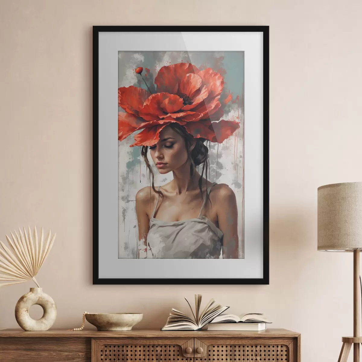 Poster Coiffe de coquelicots f39171