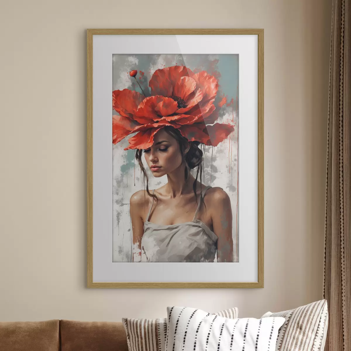 Poster Coiffe de coquelicots f39171
