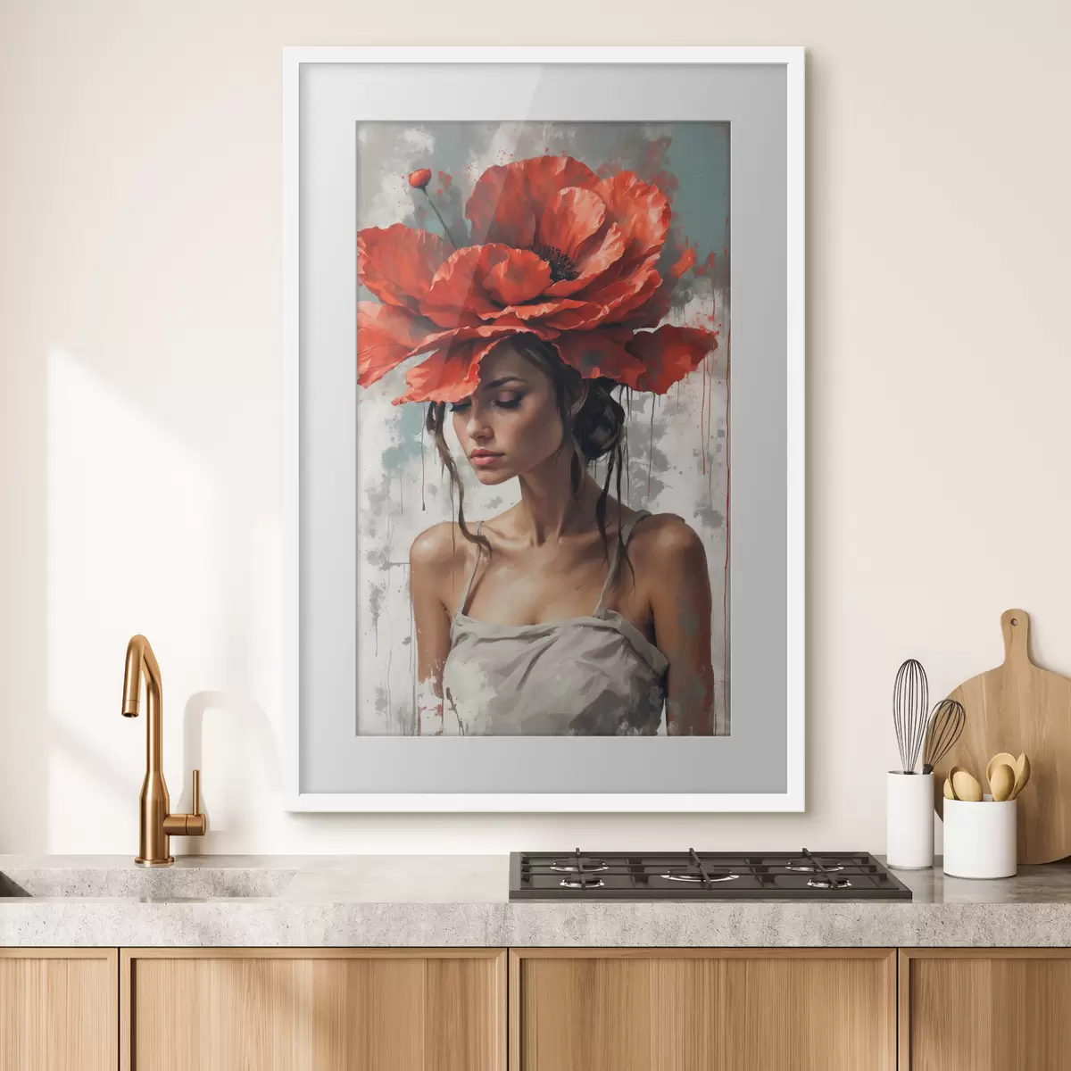 Poster Coiffe de coquelicots f39171