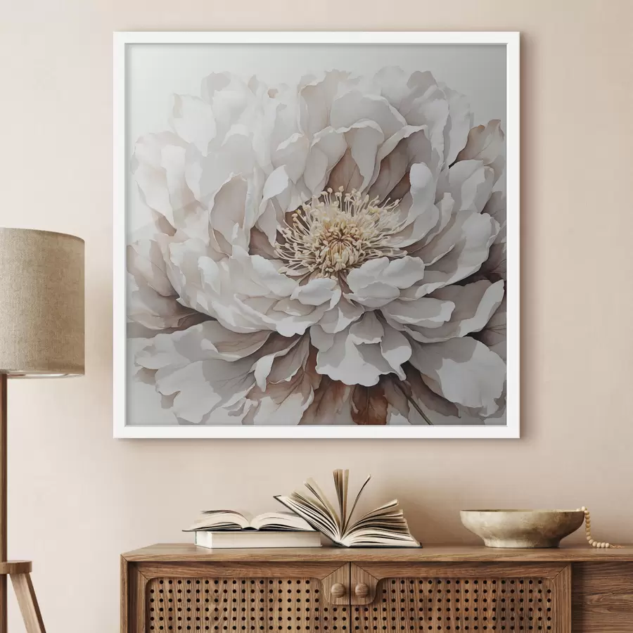 Papier peint Gros plan sur une fleur blanche f39178