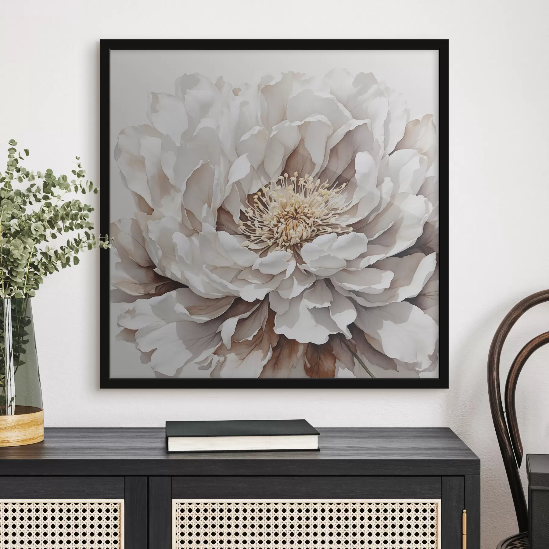 Papier peint Gros plan sur une fleur blanche f39178
