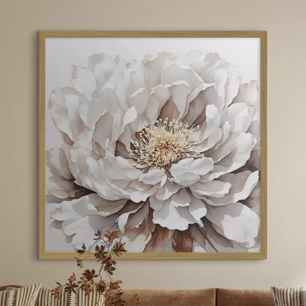 Poster Gros plan sur une fleur blanche f39178