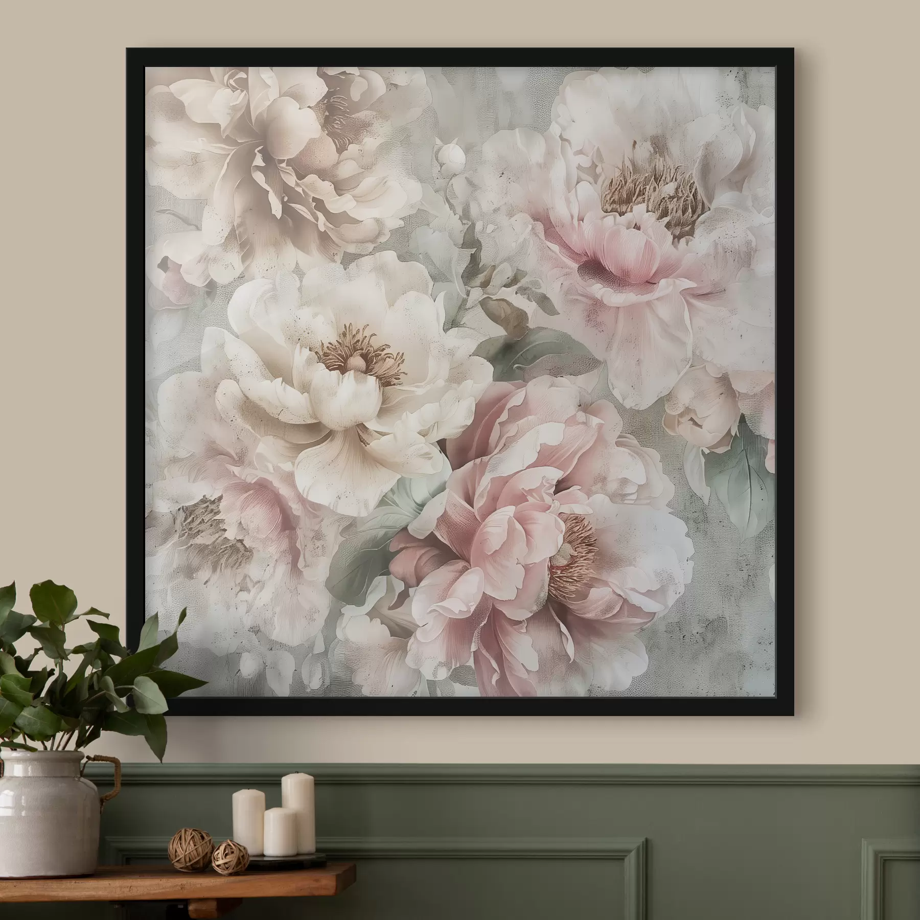 Papier peint Pivoines vintage f39345