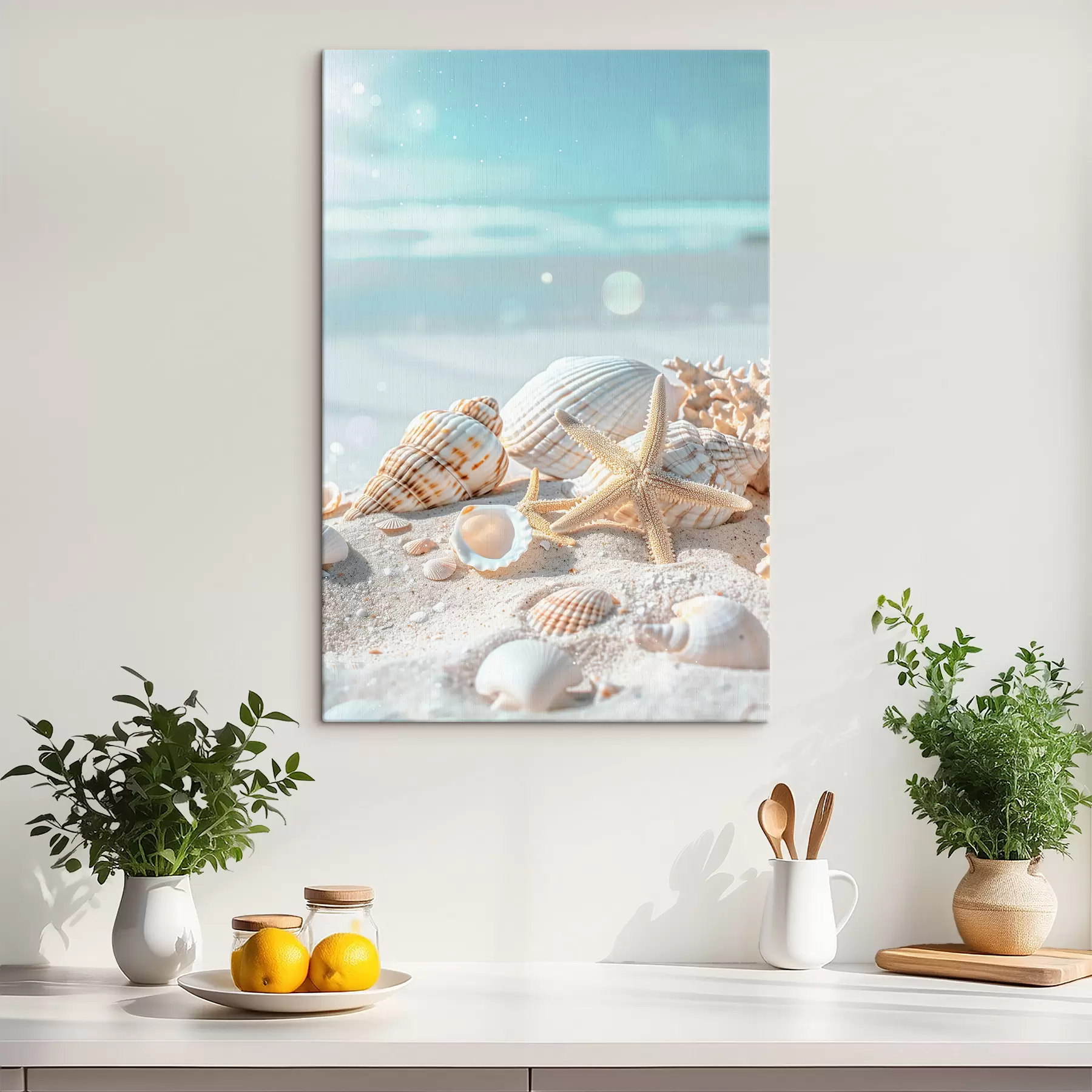 Papier peint Coquillages sur le sable s39221